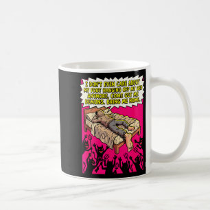 Funny demon meme foot hanging off bed come get dar coffee mug
