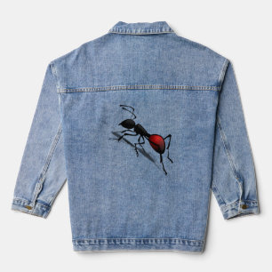 Funny Denim Jacket with Ant