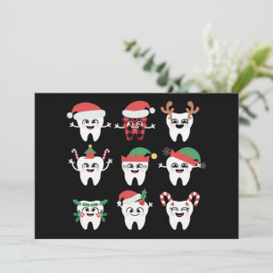 Funny Dental Christmas Teeth Cute Xmas Dentist  Holiday Card