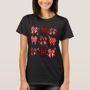 Funny Dental Christmas Teeth Cute Xmas Dentist Squ T-Shirt
