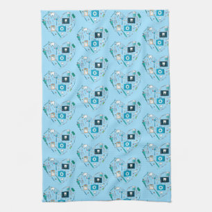 Funny Dental Dentist Tool Heart Tea Towel