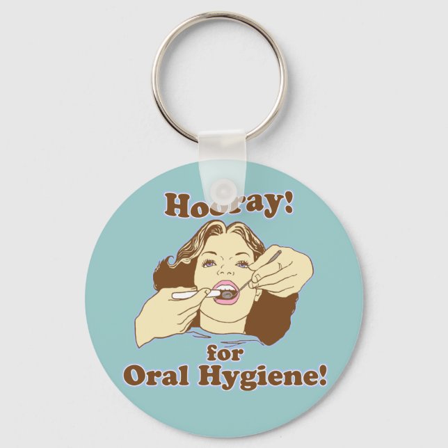 Funny Dental Hygienist Key Ring (Front)