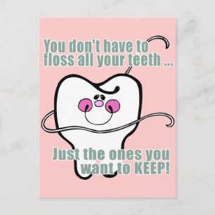 Funny Dental Hygienist Postcard
