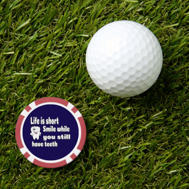Funny Dental Quote Poker Chips (Golf Ball Marker)