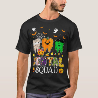 Funny Dental Spooky Squad Costume Denstist Hallowe T-Shirt