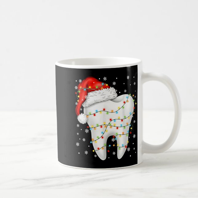 Funny Dental Tooth Pjs Pajamas Christmas Xmas Men  Coffee Mug (Right)