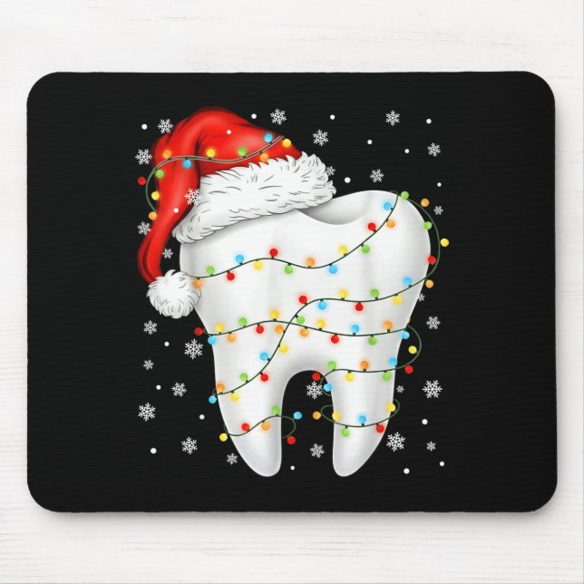 Funny Dental Tooth Pjs Pajamas Christmas Xmas Men  Mouse Pad (Front)