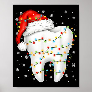 Funny Dental Tooth Pjs Pajamas Christmas Xmas Men  Poster