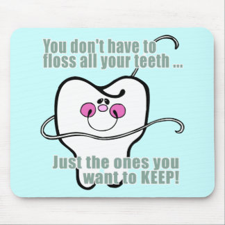 Funny Dentist and Dental Hygienist Mouse Pad