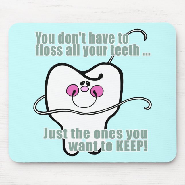 Funny Dentist and Dental Hygienist Mouse Pad (Front)