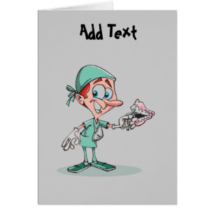 Funny dentist cartoon orthodontist personalised