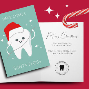 Funny Dentist Dental Clinic Christmas Holiday Card