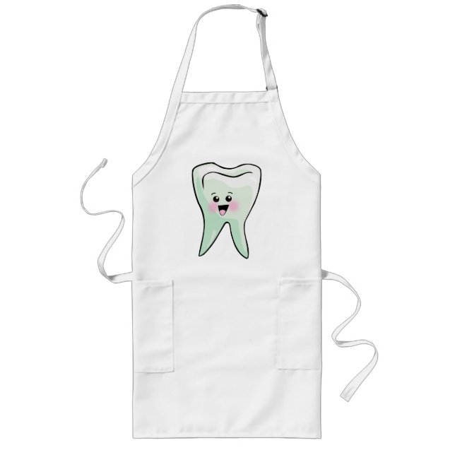 Funny Dentist Dental Hygienist Long Apron (Front)