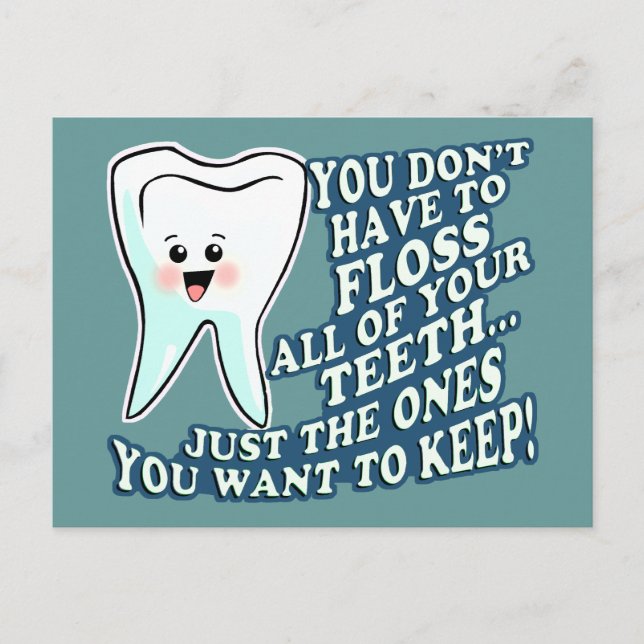 Funny Dentist Dental Hygienist Postcard (Front)