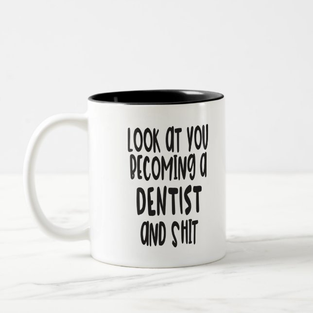 Funny Dentist Graduation Mug (Left)