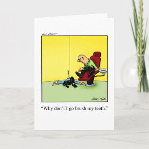 Funny Dentist Humour Blank  Greeting Card 