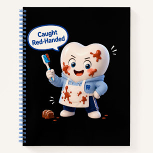 Funny Dentist Humour Chocolate Spiral Notebook