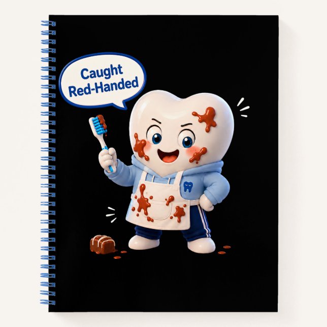 Funny Dentist Humour Chocolate Spiral Notebook (Front)