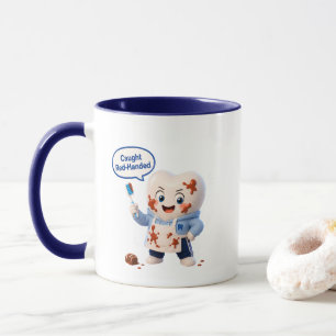Funny Dentist Humour Chocolate Two-Tone Coffee Mug