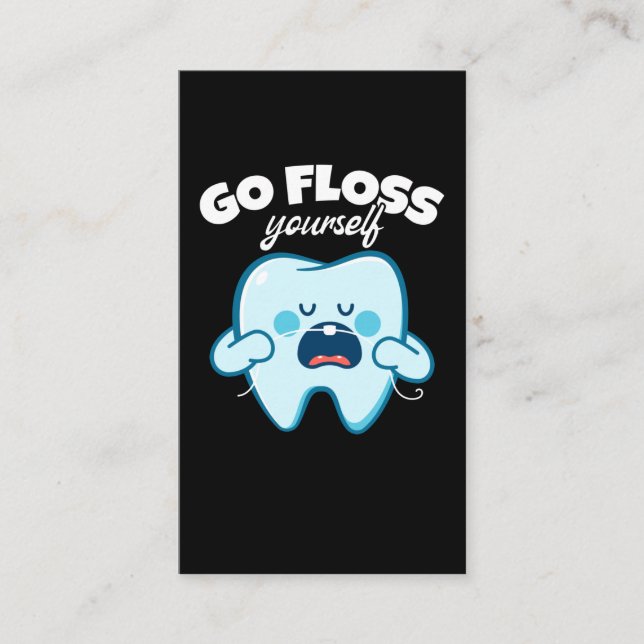 Funny Dentist Orthodontist Dental Assistant Business Card (Front)