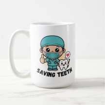 FUNNY DENTIST :SAVING TEETH MUG