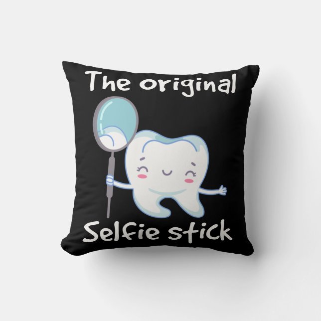 Funny Dentist Tooth Humor Dental Assistant Cushion (Front)