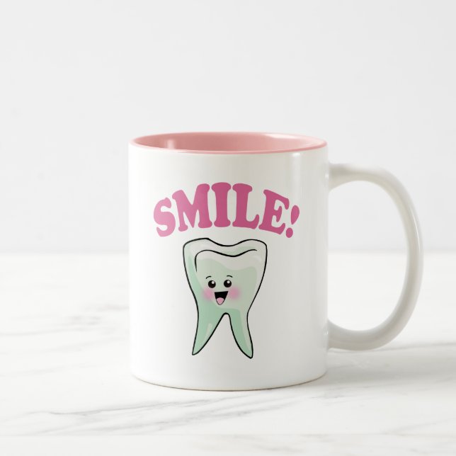 Funny Dentistry Two-Tone Coffee Mug (Right)
