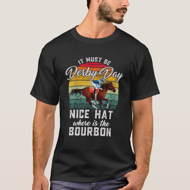 Funny Derby Day And Mint Juleps, Kentucky Horse Ra T-Shirt (Front)