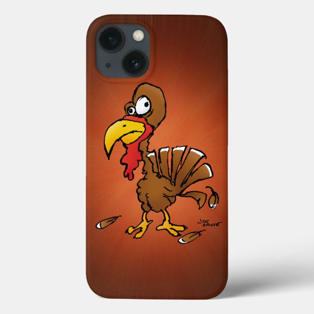 Funny Derp Turkey Cartoon Case-Mate iPhone Case (Back)