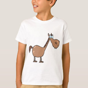 Funny Derpy Horse Silly Brown Stallion T-Shirt