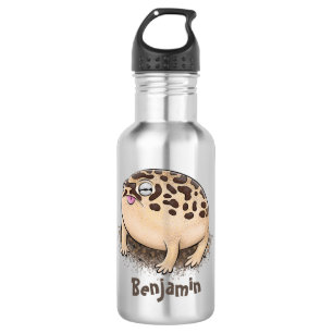Funny desert rain frog cartoon illustration 532 ml water bottle