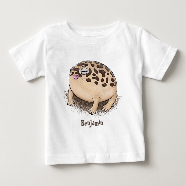 Funny desert rain frog cartoon illustration baby T-Shirt (Front)