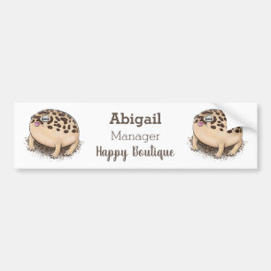 Funny desert rain frog cartoon illustration bumper sticker