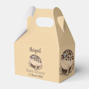 Funny desert rain frog cartoon illustration favour box