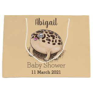 Funny desert rain frog cartoon illustration large gift bag