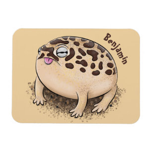 Funny desert rain frog cartoon illustration magnet