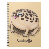 Funny desert rain frog cartoon illustration