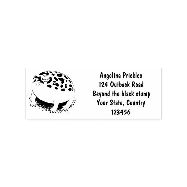 Funny desert rain frog cartoon illustration rubber stamp (Imprint)