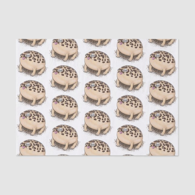 Funny desert rain frog cartoon illustration tissue paper (Front)