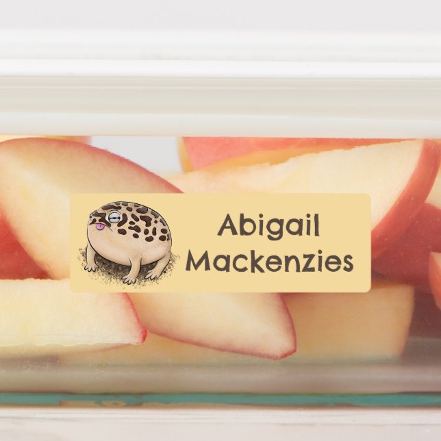 Funny desert rain frog cartoon personalised  (Affixed)