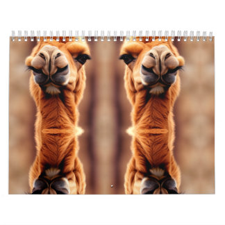 funny desert theme camel all over print calendar