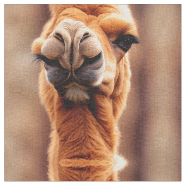 funny desert theme camel all over print  fabric (Close Up)