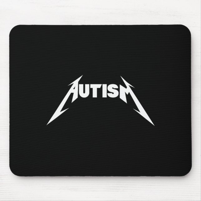 Funny Design Autism Skeleton Meme Metal Rock For M Mouse Pad (Front)