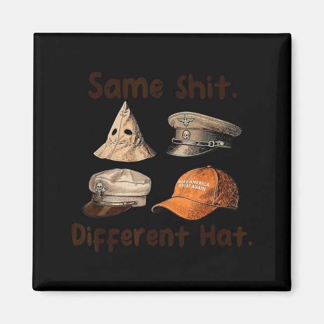 Funny Design Same Different Hat Art For Men Women  Magnet (Front)