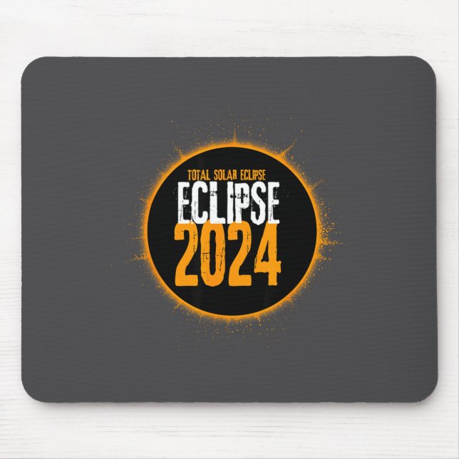 Funny Design Total Solar Eclipse April Astronomy Mouse Pad (Front)