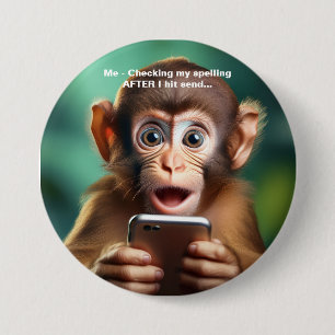 Funny - Designed for those with Dyslexia 7.5 Cm Round Badge