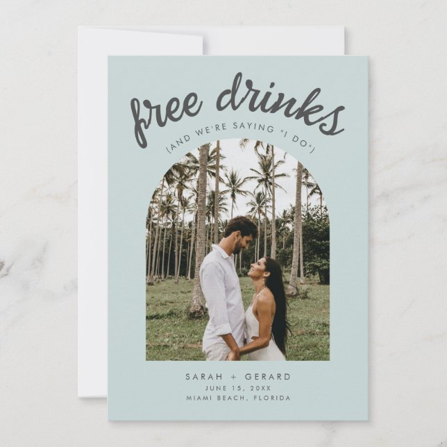 Funny Destination Wedding Photo Save the Date (Front)