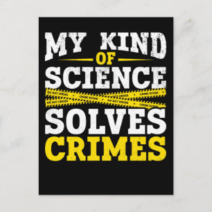 Funny Detective Forensic Science Crime Solver Postcard