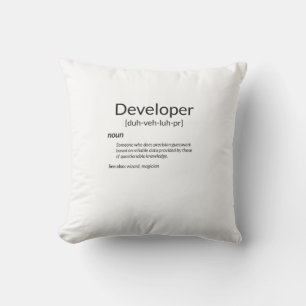 Funny Developers Gift Developer Definition Gift Cushion