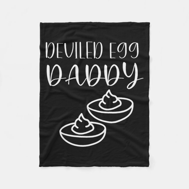 Funny Deviled Egg Daddy  Fleece Blanket (Front)